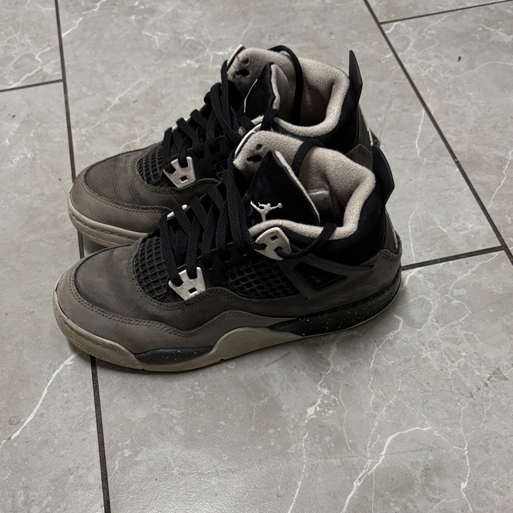 Jordan Black and Gray Kids Sneakers